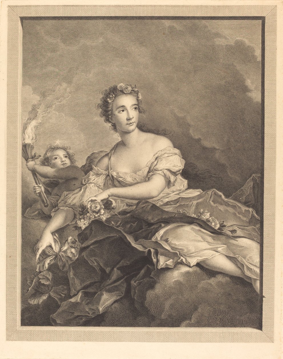Gece geçer, Aurora belirir by Pierre Maleuvre after Jean Marc Nattier