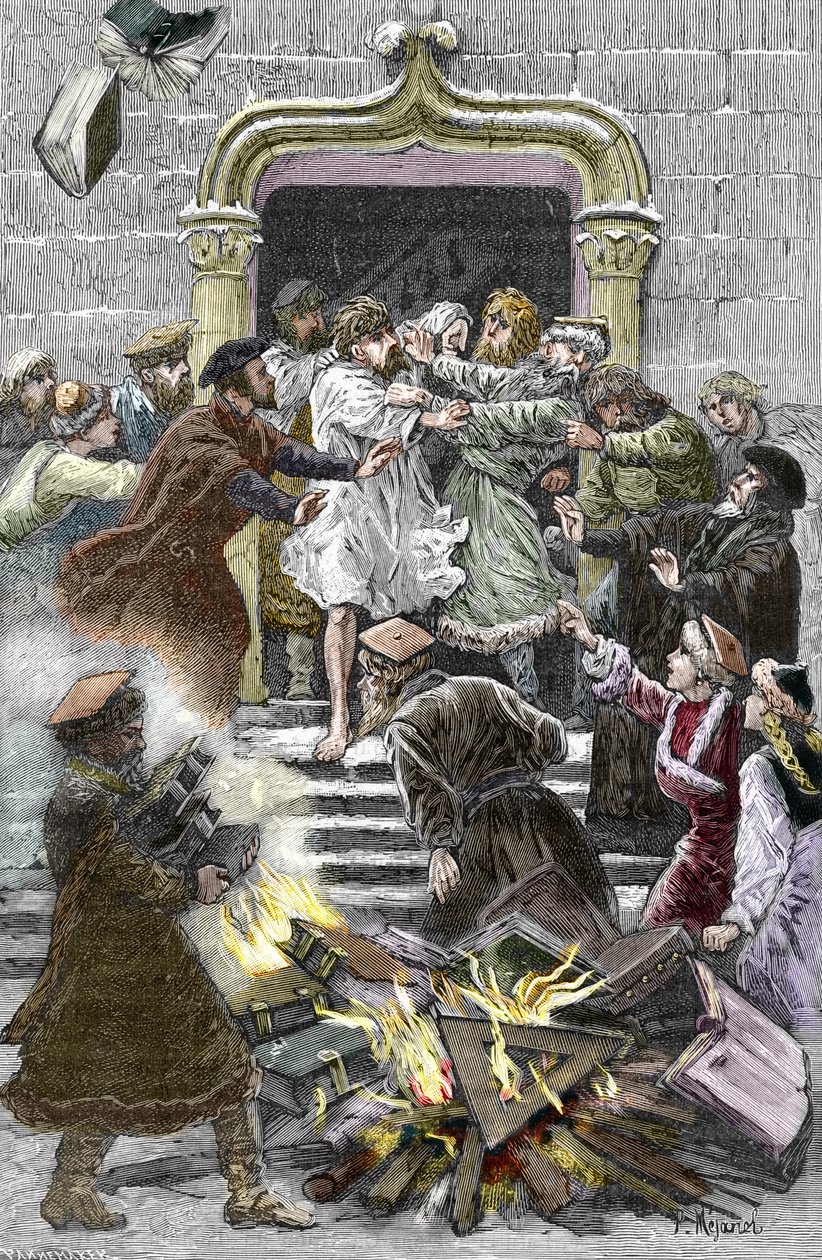 Sosyalizm ve Küçük Polonya Kilisesi: Krakow sakinleri, Faustus Socinus'un (Faust Socin veya Fausto Sozzini) (1539-1604) eserlerini meydanda yakarak onu 1598'deki otodafeye katılmaya mecbur etti (Socinyanizm ve Polonyalı Kardeşler: by Pierre Mejanel