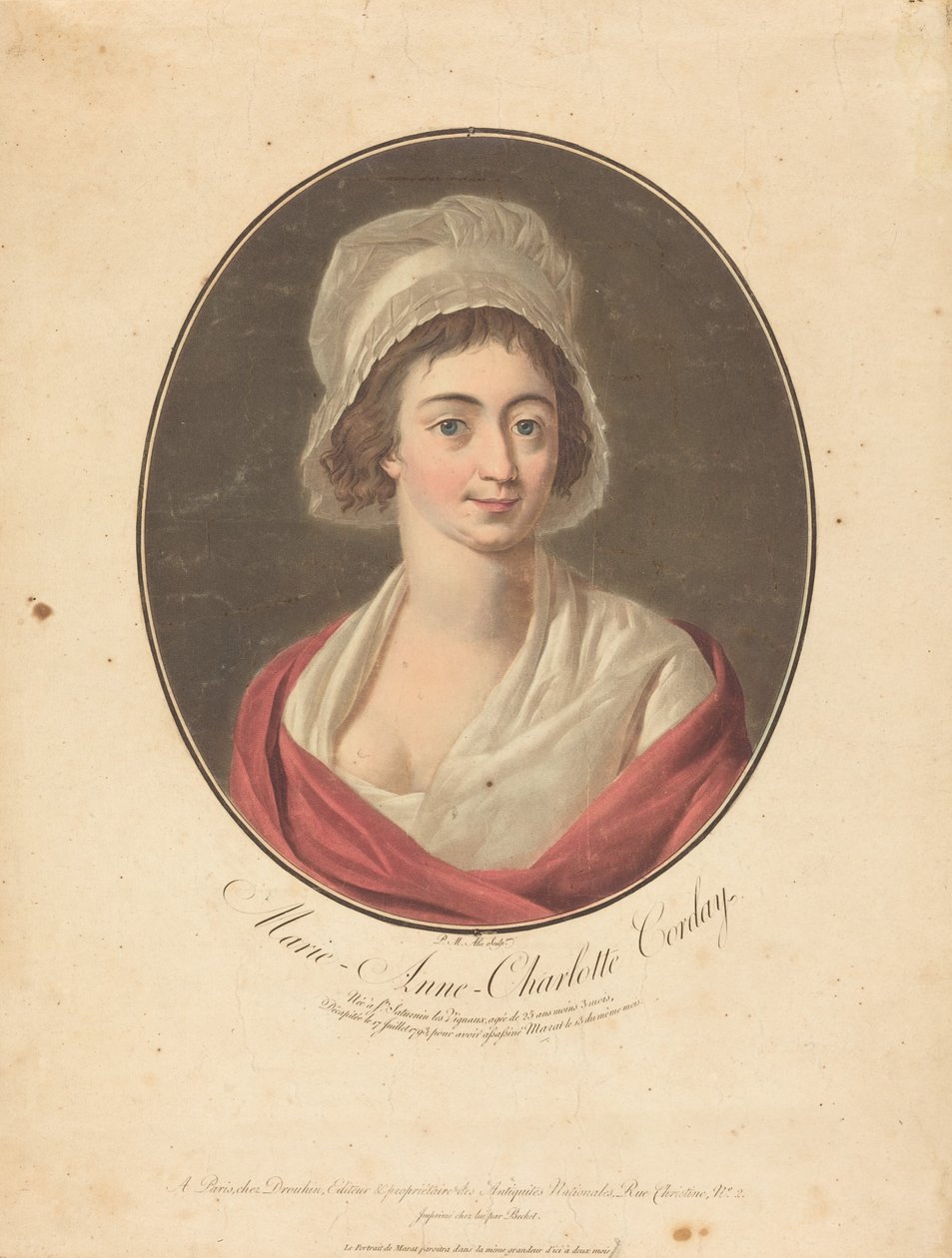Charlotte Corday. by Pierre Michel Alix