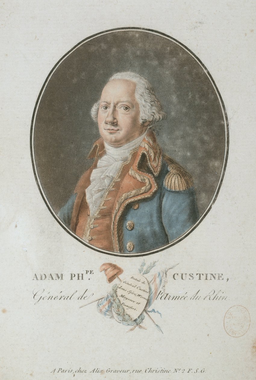 Kont Adam Philippe de Custine 1740-1793, 1793. by Pierre Michel Alix
