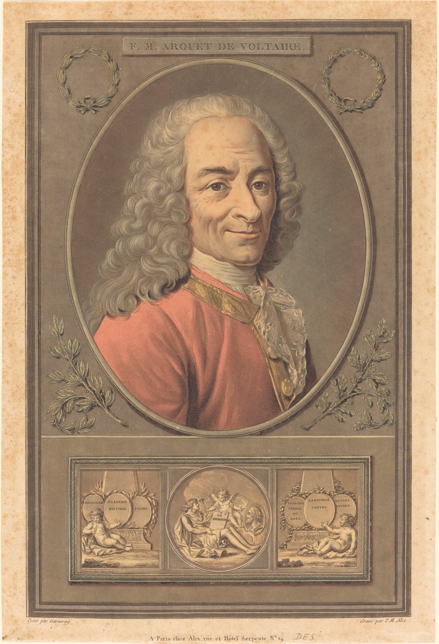 FM Arouet de Voltaire. by Pierre Michel Alix