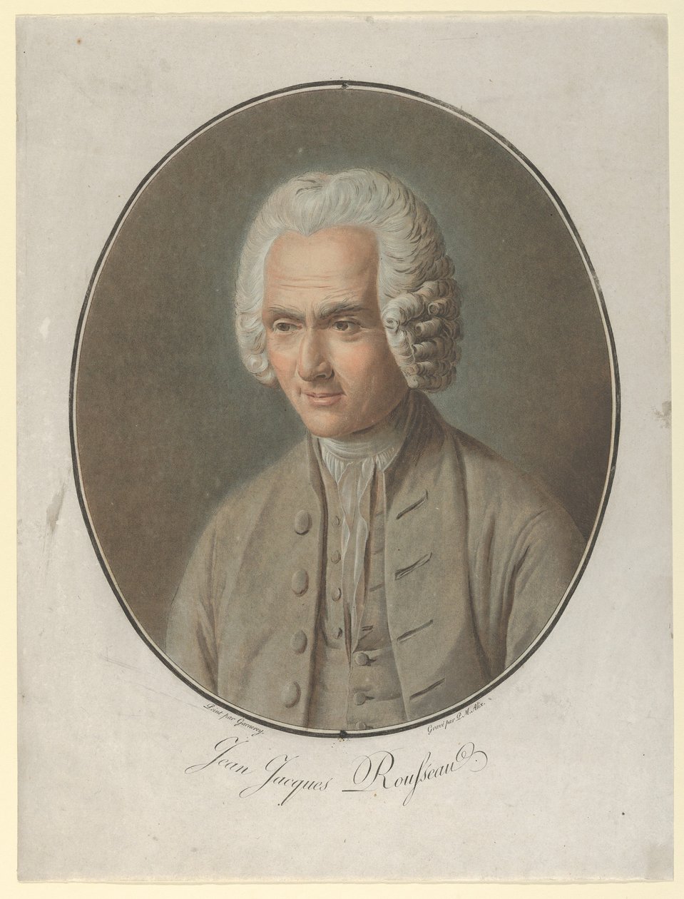 Jean Jacques Rousseau, 1791 by Pierre Michel Alix