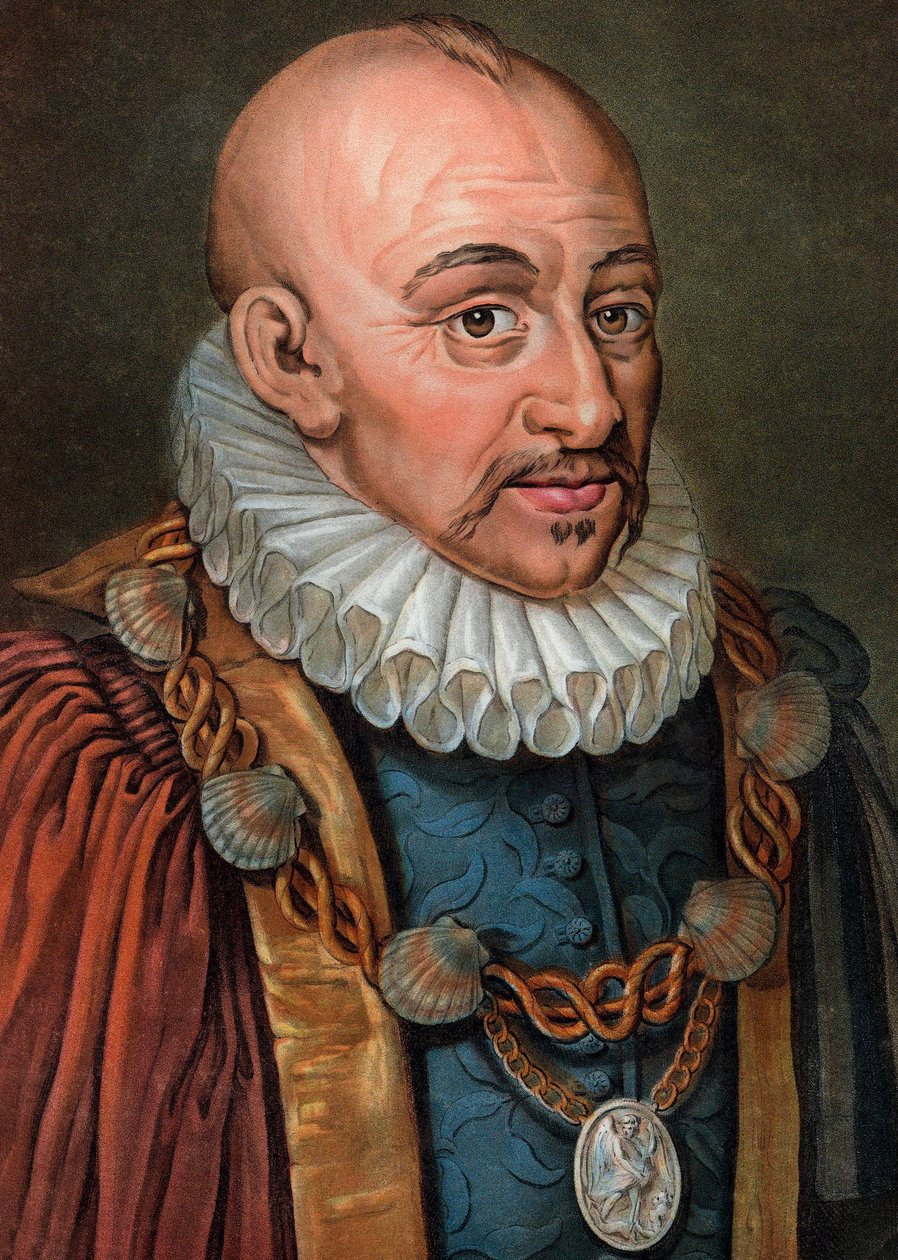 Michel Eyquem de Montaigne 1533-1592 - gravür - 19. yüzyıl - Michel Eyquem de Montaigne