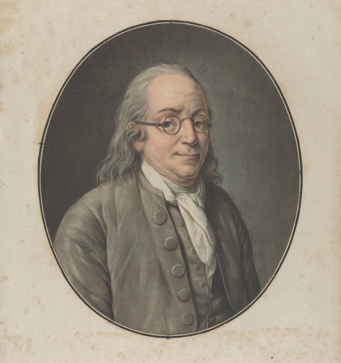 Franklin'in portresi, Vanloo'dan sonra, yakl. 1795. by Pierre Michel Alix