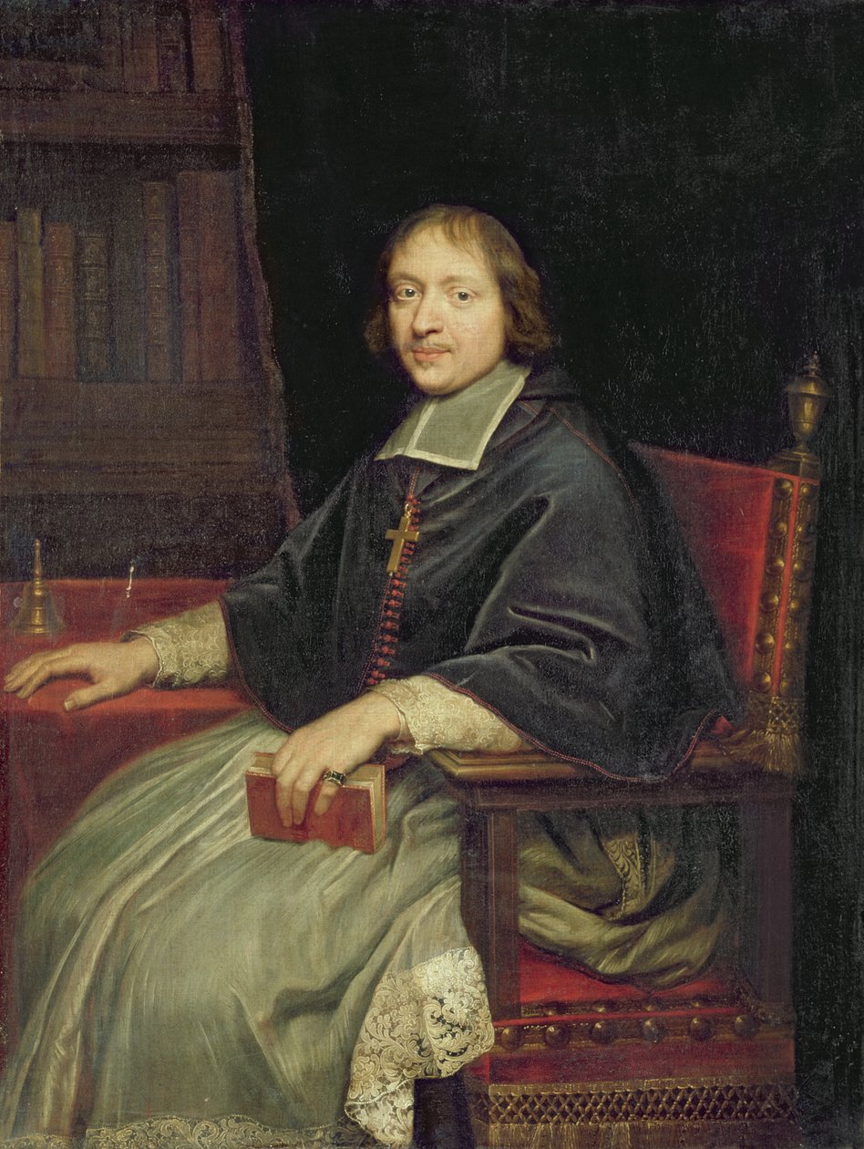 Jean Francois Paul de Gondi olduğu söylenen bir din adamının portresi by Pierre Mignard