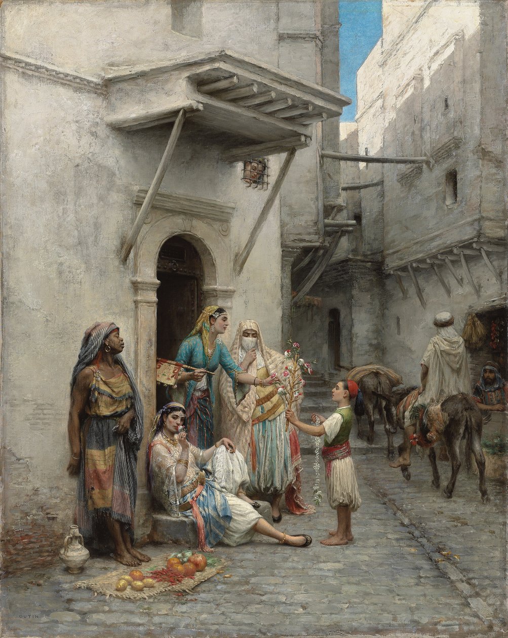 Genç Çiçek Satıcısı; genç çiçek tüccarı by Pierre Outin