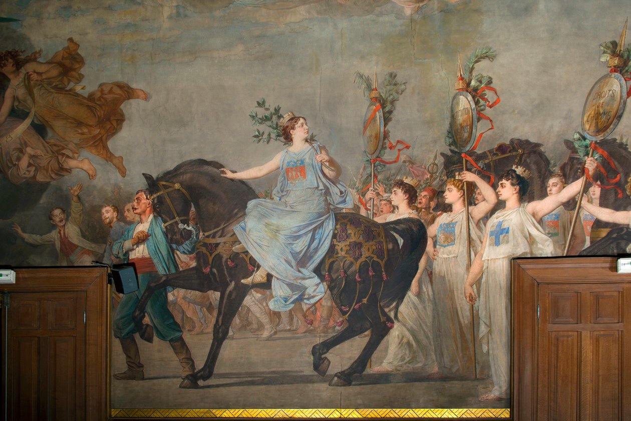 Fresk “”Cumhuriyetin Zaferi”” by Pierre Paul Lêon Glaize