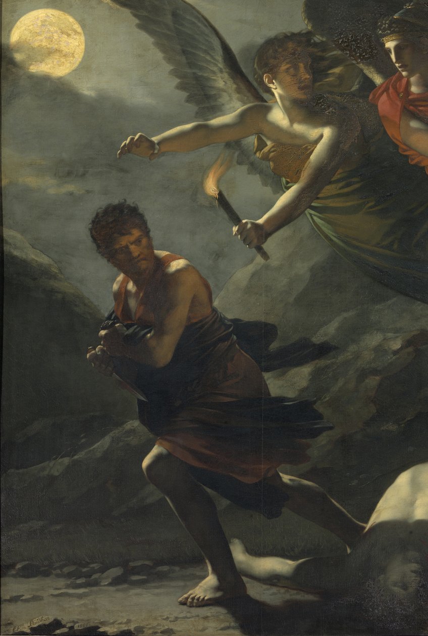Detay: Suçun Peşinde Adalet ve İlahi İntikam by Pierre Paul Prudhon