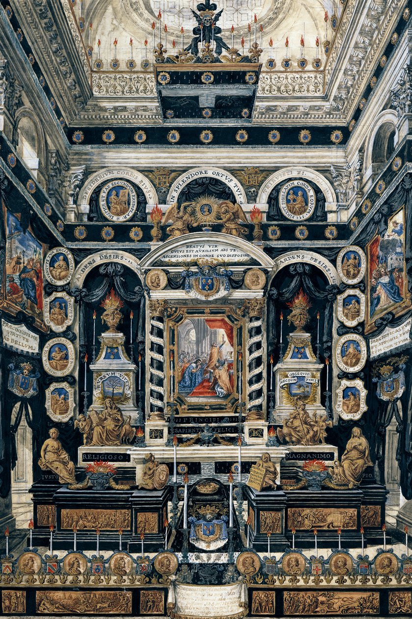 Funerary decoration to the memory of Henri II (1588-1646) de Bourbon, Prince de Conde  by Pierre Paul Sevin