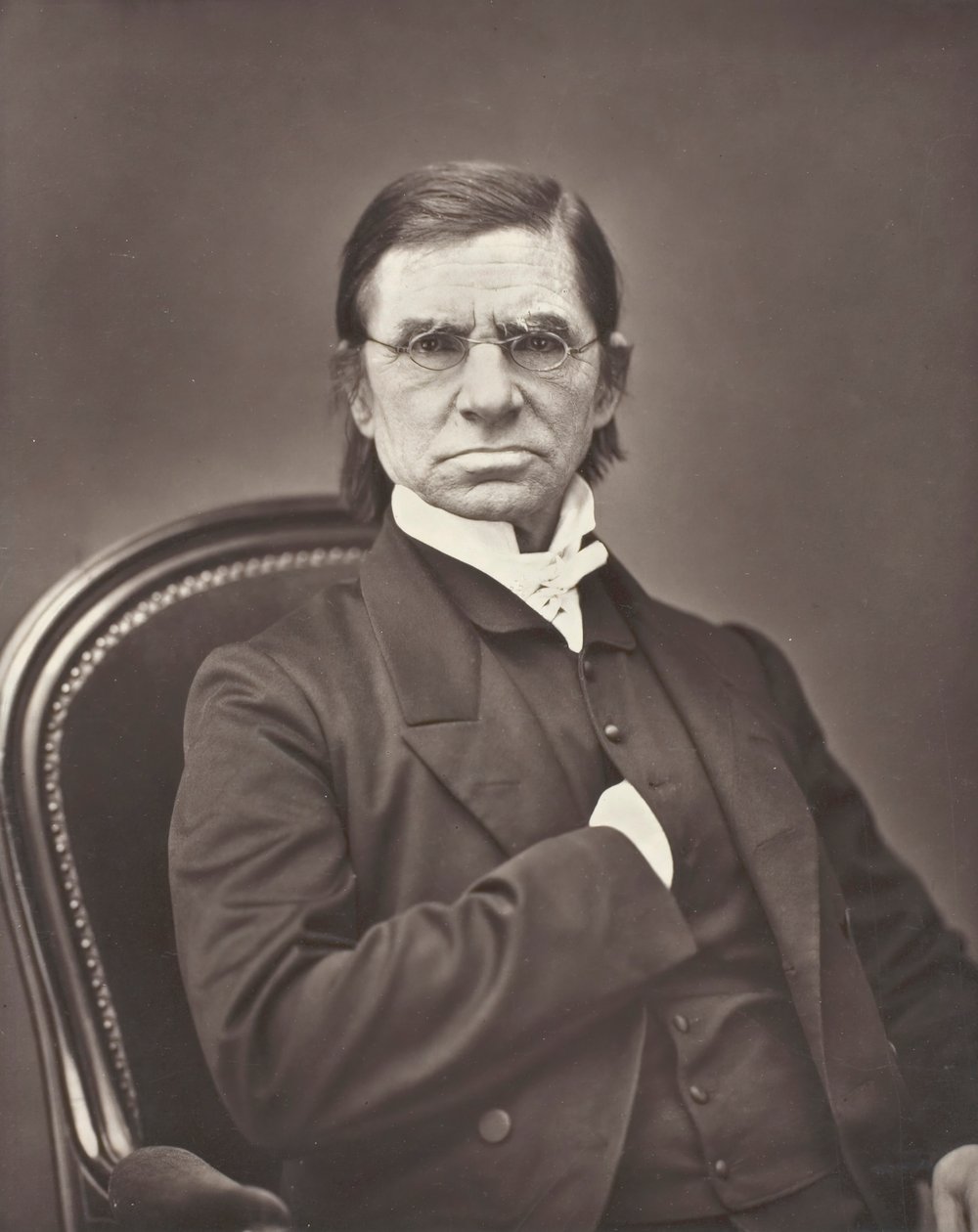 Émile Littré Fransız sözlükbilimci ve filozof, 1801-1881, c. 1876. by Pierre Petit