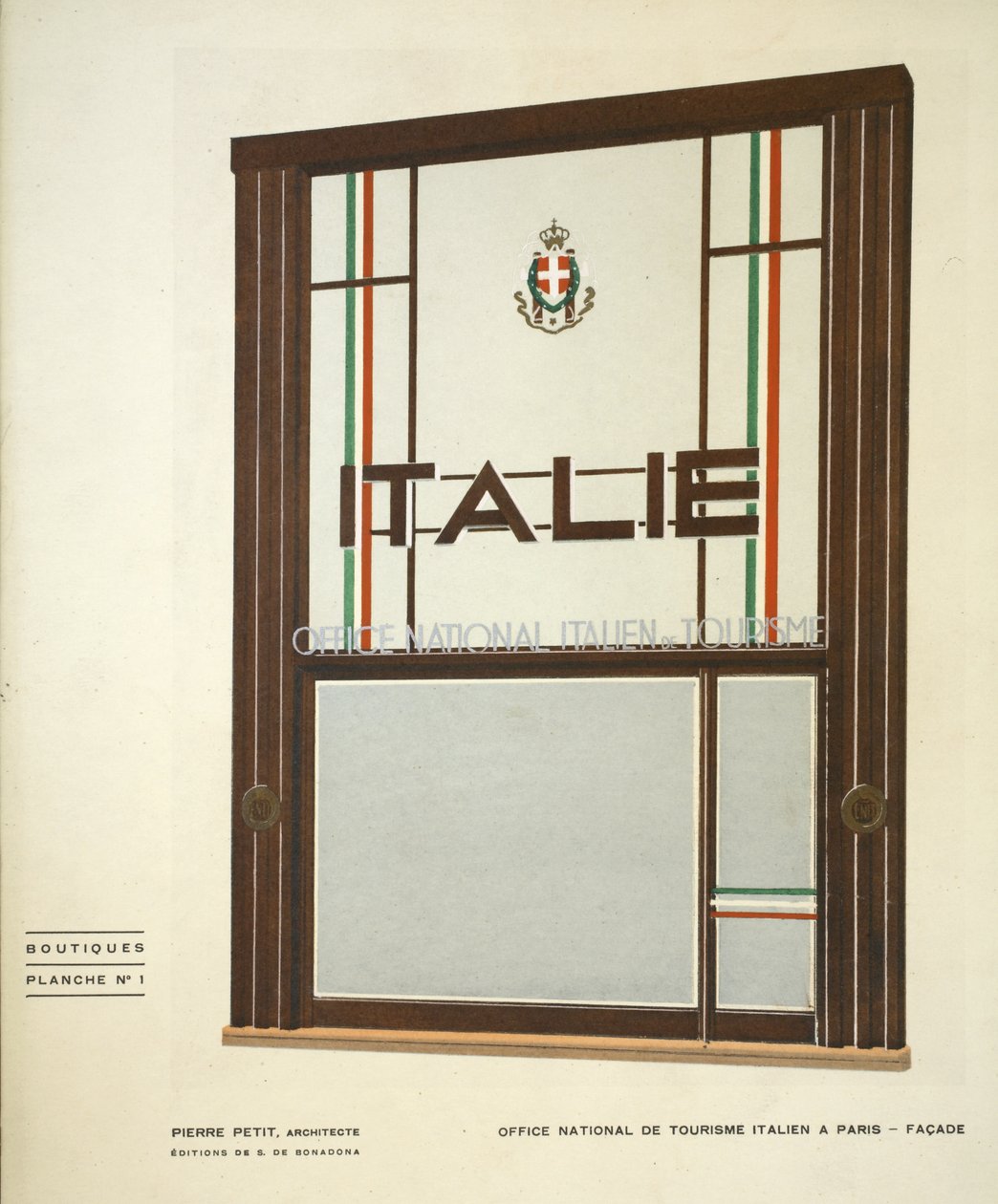 Office National de Tourisme Italien A Paris, Pierre Petit, Butikler, Henry Delacroix, Editions S De Bonadona, Paris, 1920