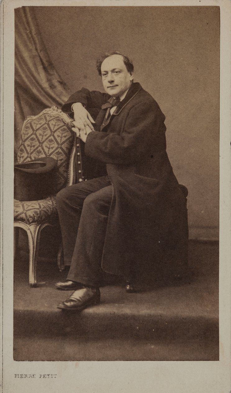 Şair Theodore de Banville 1823-1891 portresi. by Pierre Petit