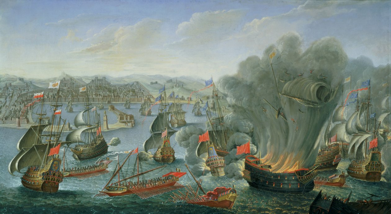Naval Battle with the Spanish Fleet  by Pierre Puget