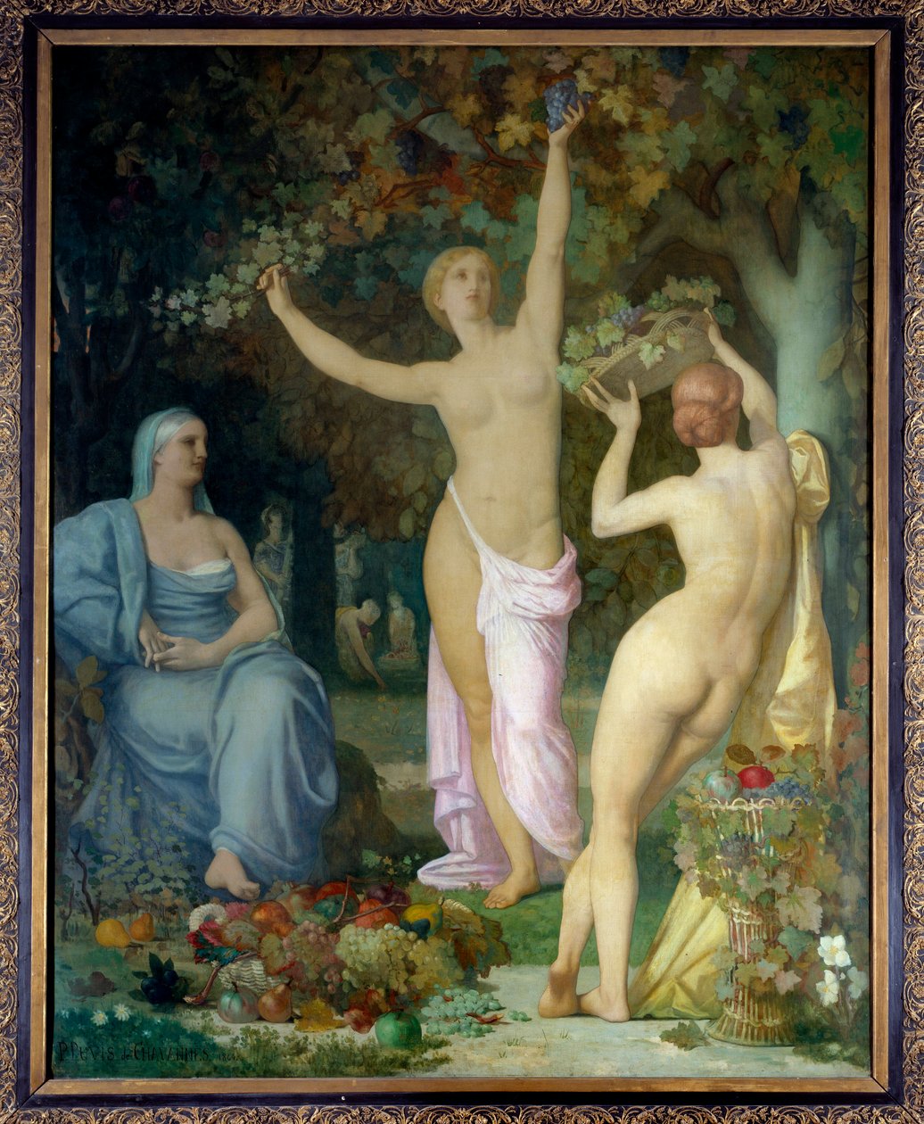 Sonbahar Tablosu Pierre Puvis de Chavannes (1824-1898) 1864 Güneş. 2.85x2.26 m Lyon, Güzel Sanatlar Müzesi by Pierre Puvis de Chavannes
