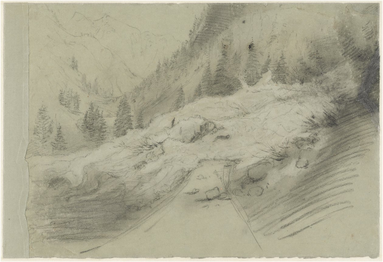 Alp Manzarasında Çığ by Pierre Puvis de Chavannes