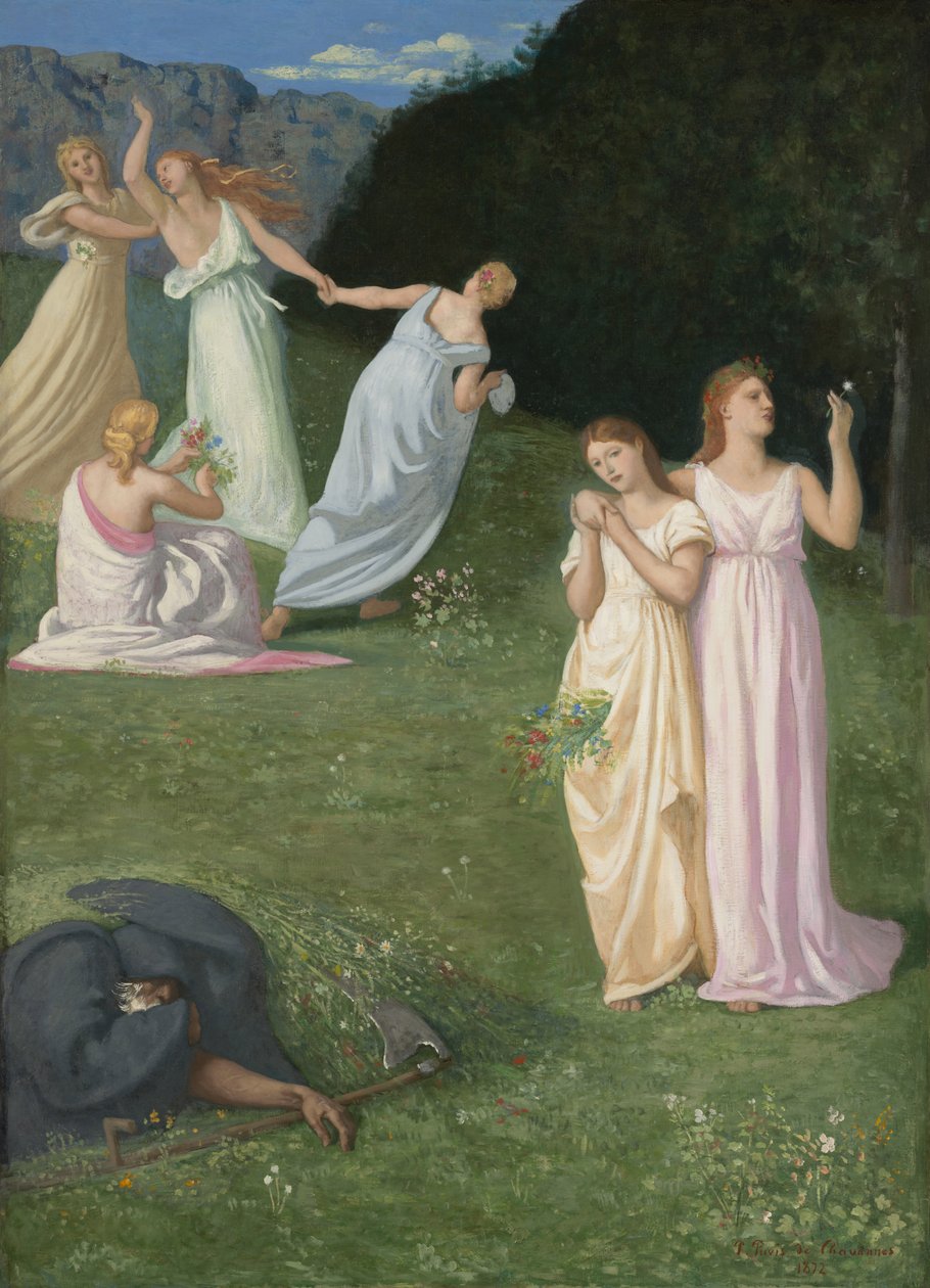 Ölüm ve Bakireler, 1872 by Pierre Puvis de Chavannes