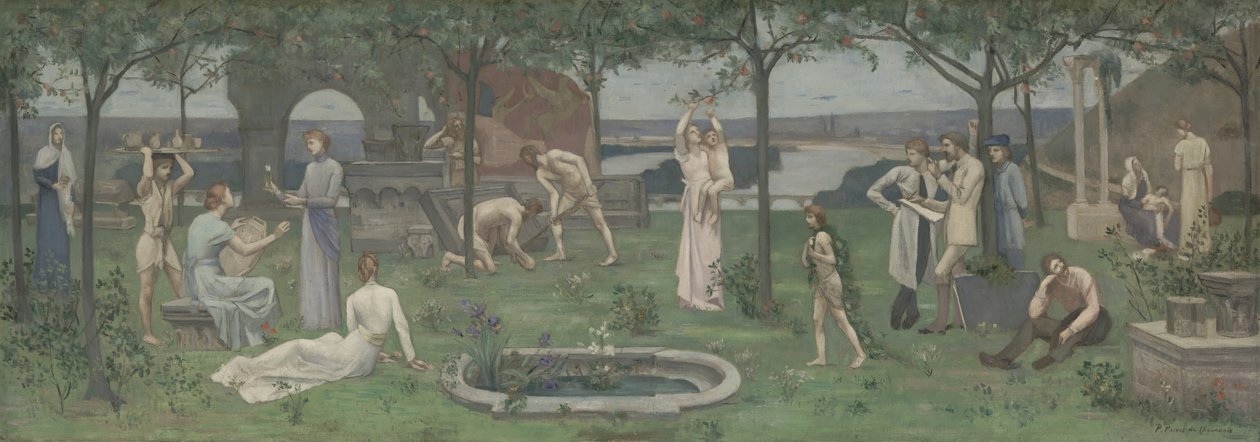 Sanat ve Doğa Arasında, ca. 1890-95. by Pierre Puvis de Chavannes