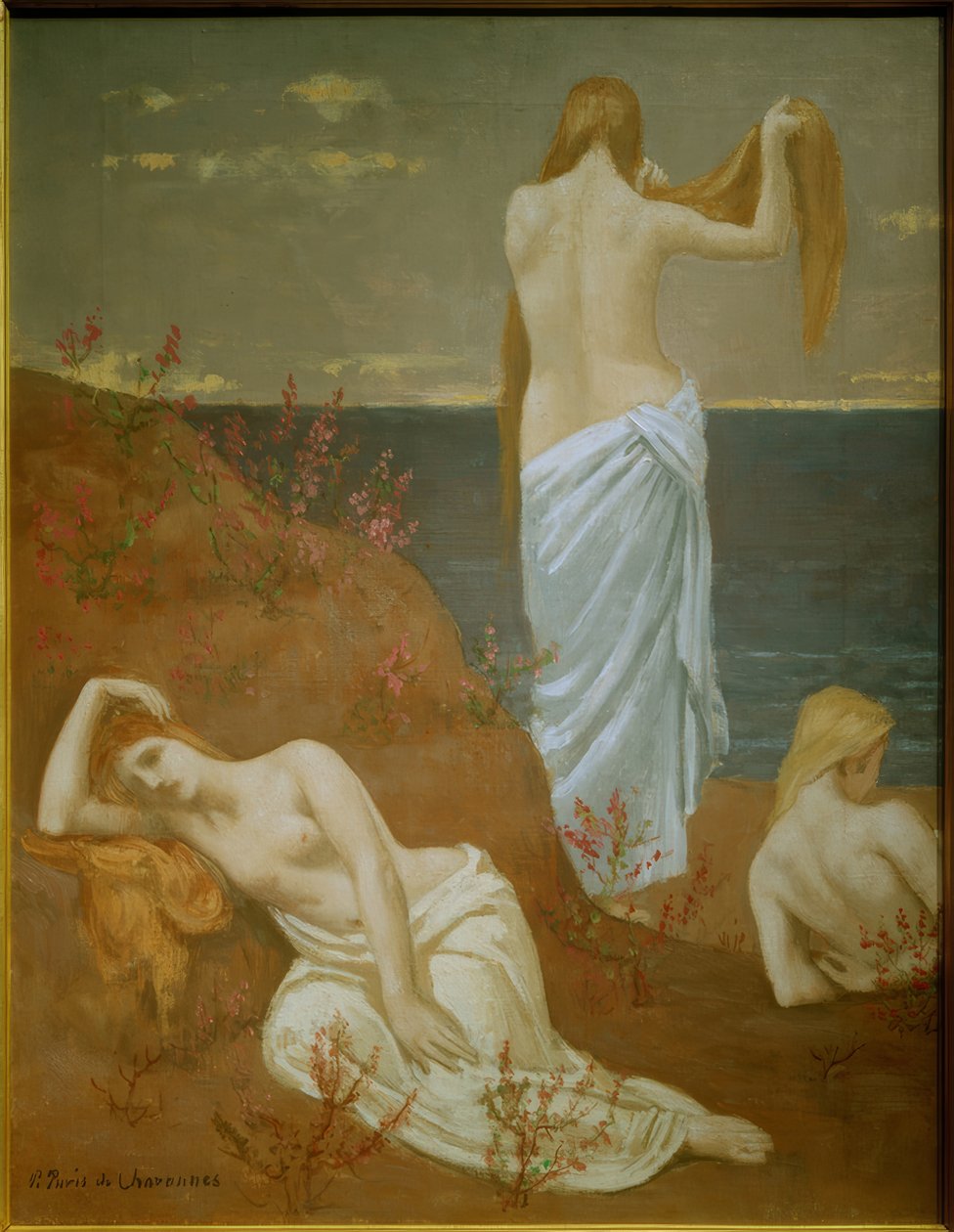Deniz kenarında genç kadınlar by Pierre Puvis de Chavannes