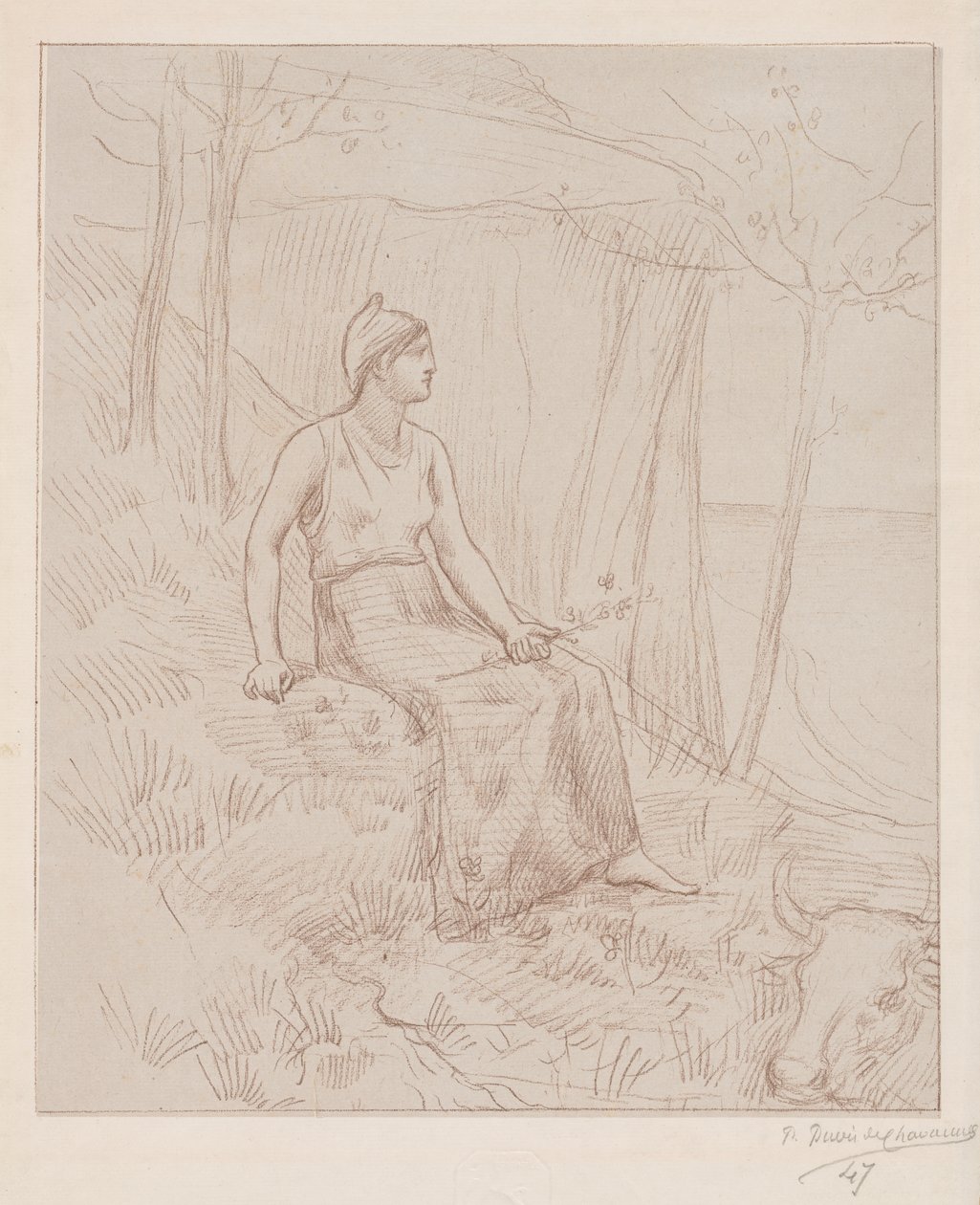 Normandiya by Pierre Puvis de Chavannes