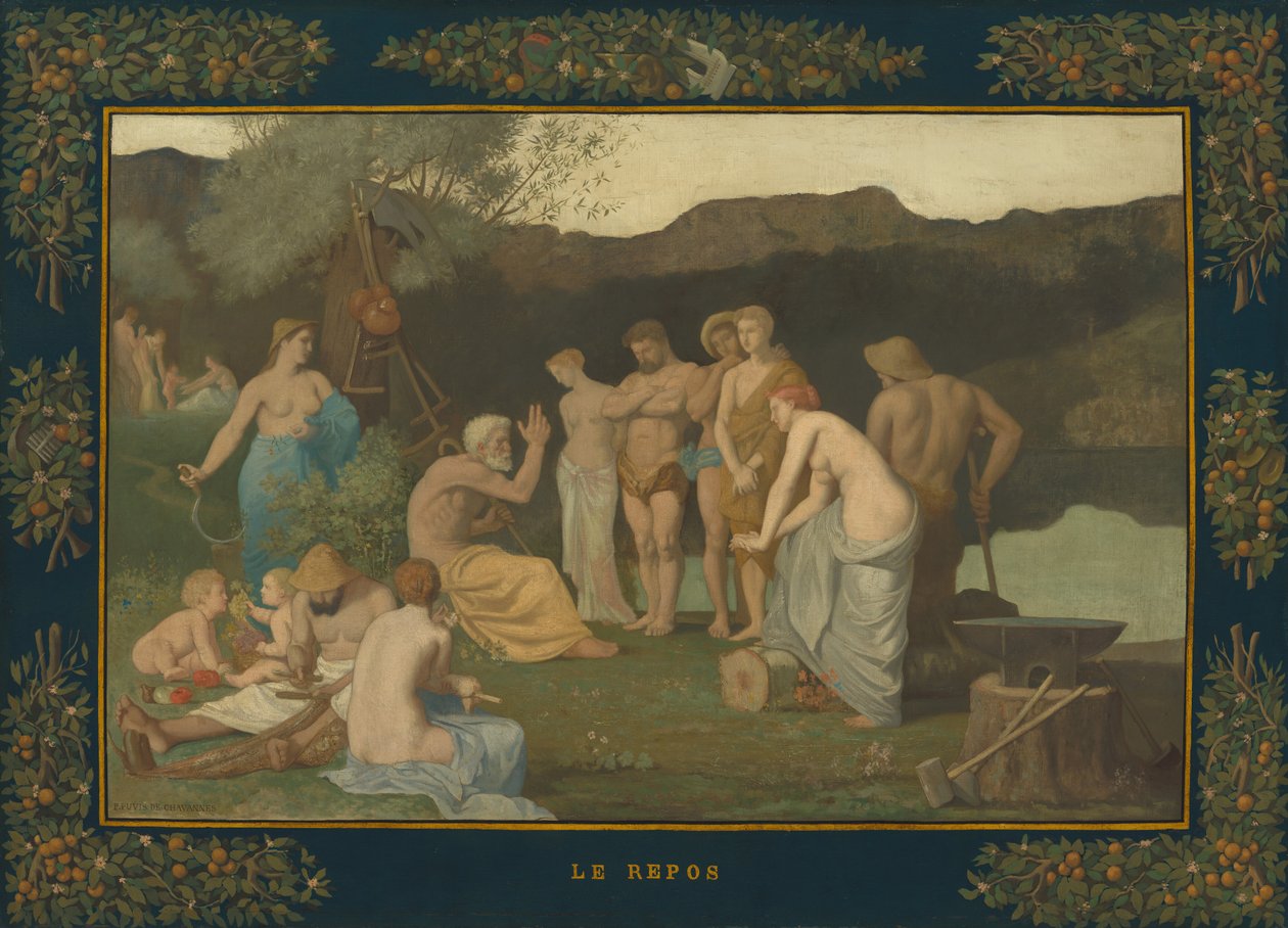 Dinlenme by Pierre Puvis de Chavannes