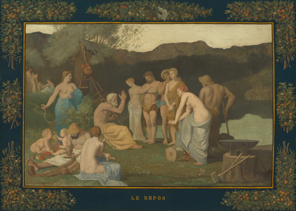 Dinlenme, ç. 1863. by Pierre Puvis de Chavannes