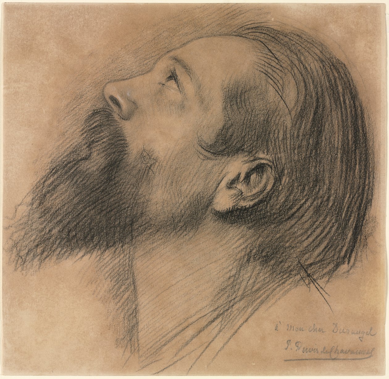 Sainte Geneviève Frizi için Çalışma by Pierre Puvis de Chavannes