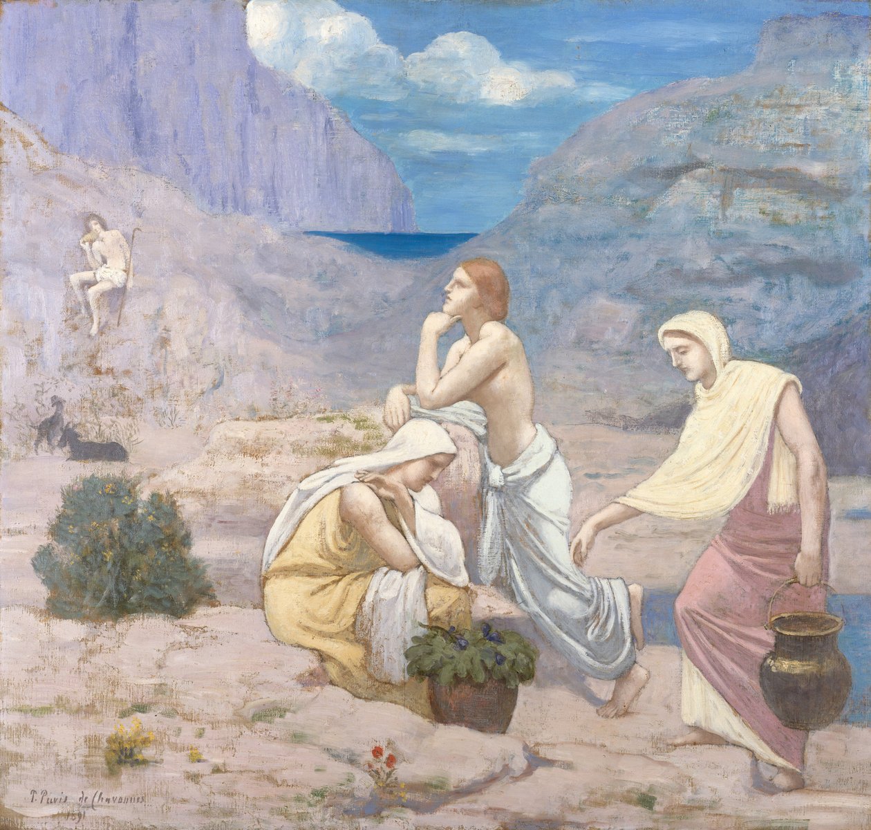 Çoban Şarkısı, 1891 by Pierre Puvis de Chavannes
