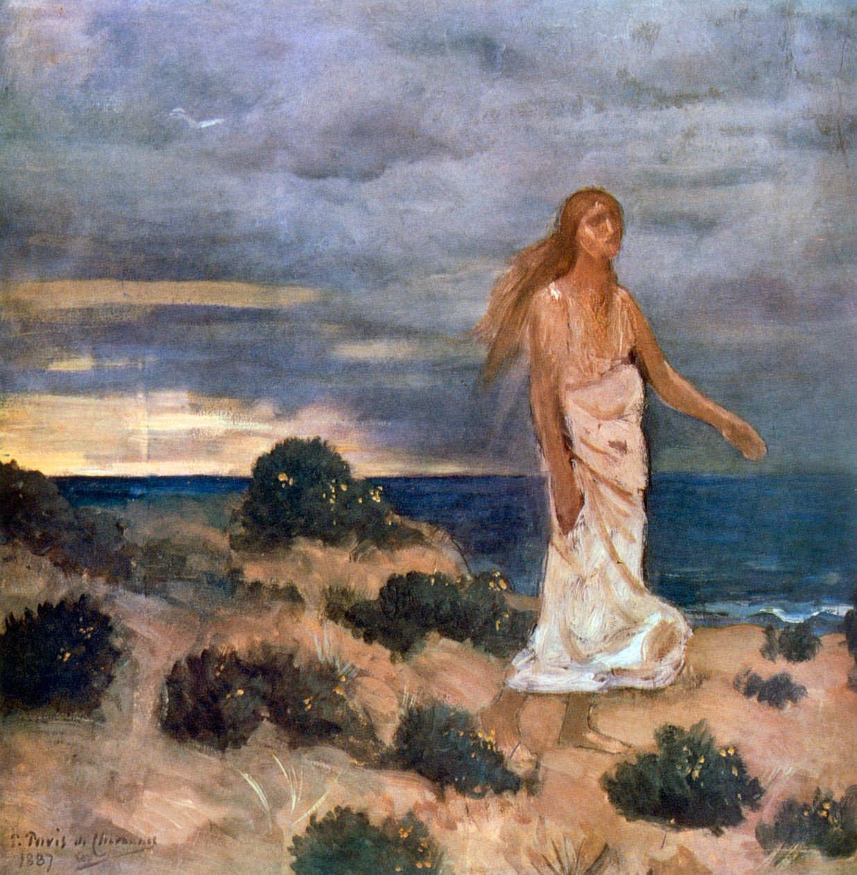 Sahildeki Kadın, 1887 by Pierre Puvis de Chavannes