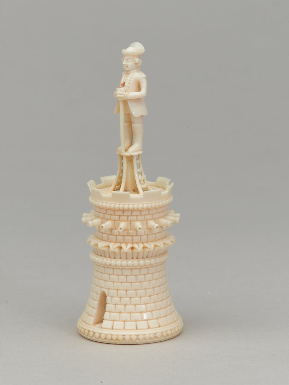 Beyaz kale, satranç taşı, Hindistan, 1820 dolaylarında by Pierre-Simon Dequoy