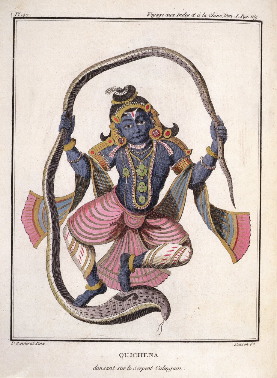 Krishna, Poisson tarafından oyulmuş, 1782
