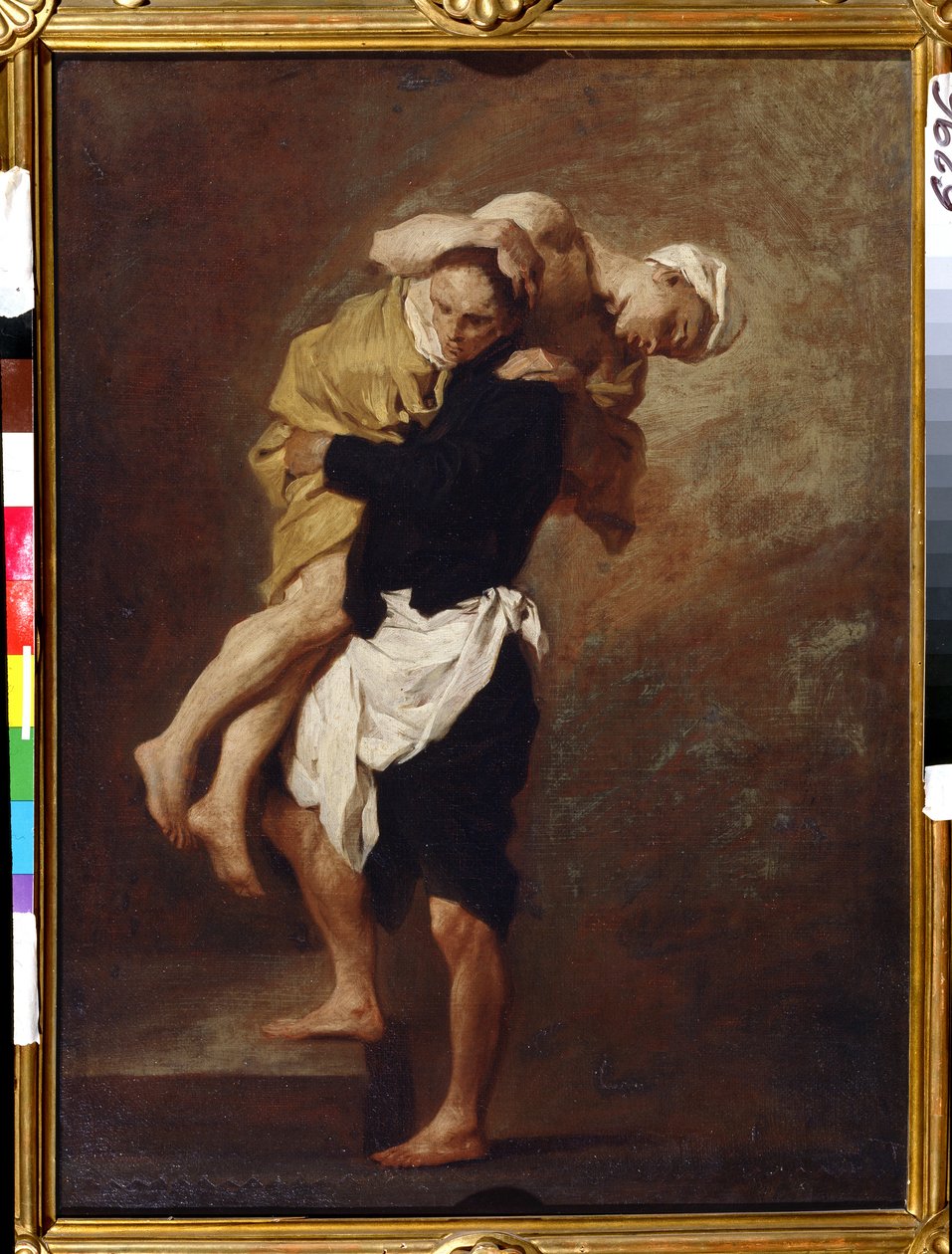 İki rakam (İki rakam). Pierre Subleyras'ın (1699-1749) tablosu. Tuval üzerine yağlı boya, 66 x 49 cm, yaklaşık 1736. 18. yüzyıl Fransız sanatı. Puşkin Güzel Sanatlar Müzesi, Moskova. by Pierre Subleyras