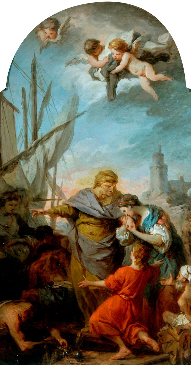 Aziz Paula'nın Kutsal Topraklara Binişi, 1738-39 dolayları (tuval üzerine yağlı boya) by Pierre Subleyras