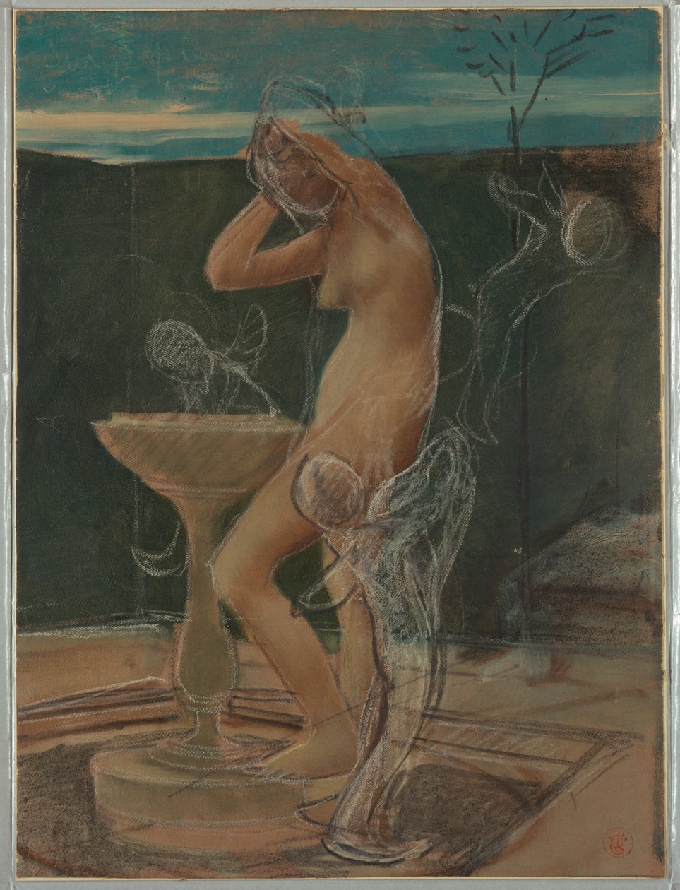 Bir Kadının Banyosunda Çalışması by Pierre Victor Galland