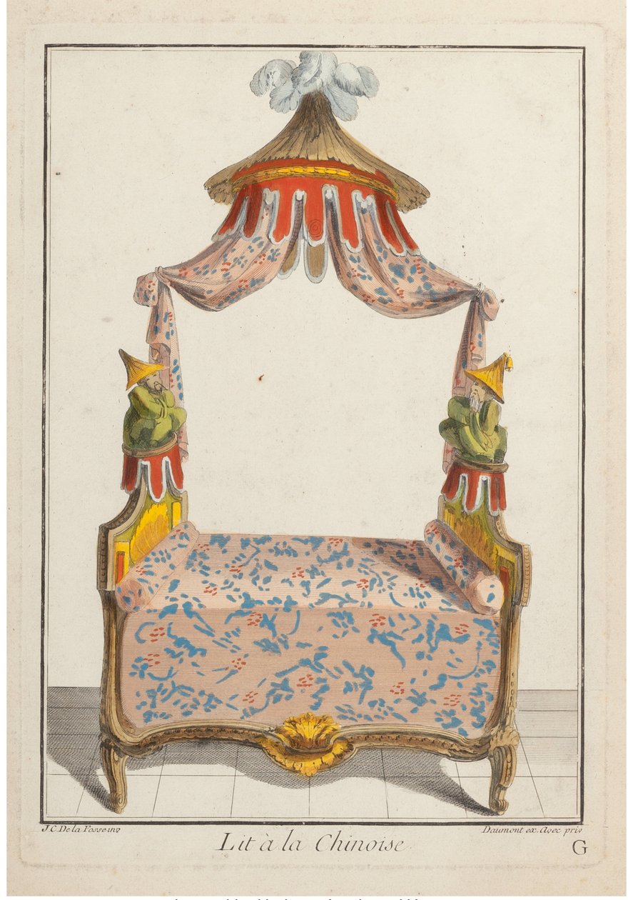 Çin yatağı, yaklaşık 1788. by Pierre de La Mesangere