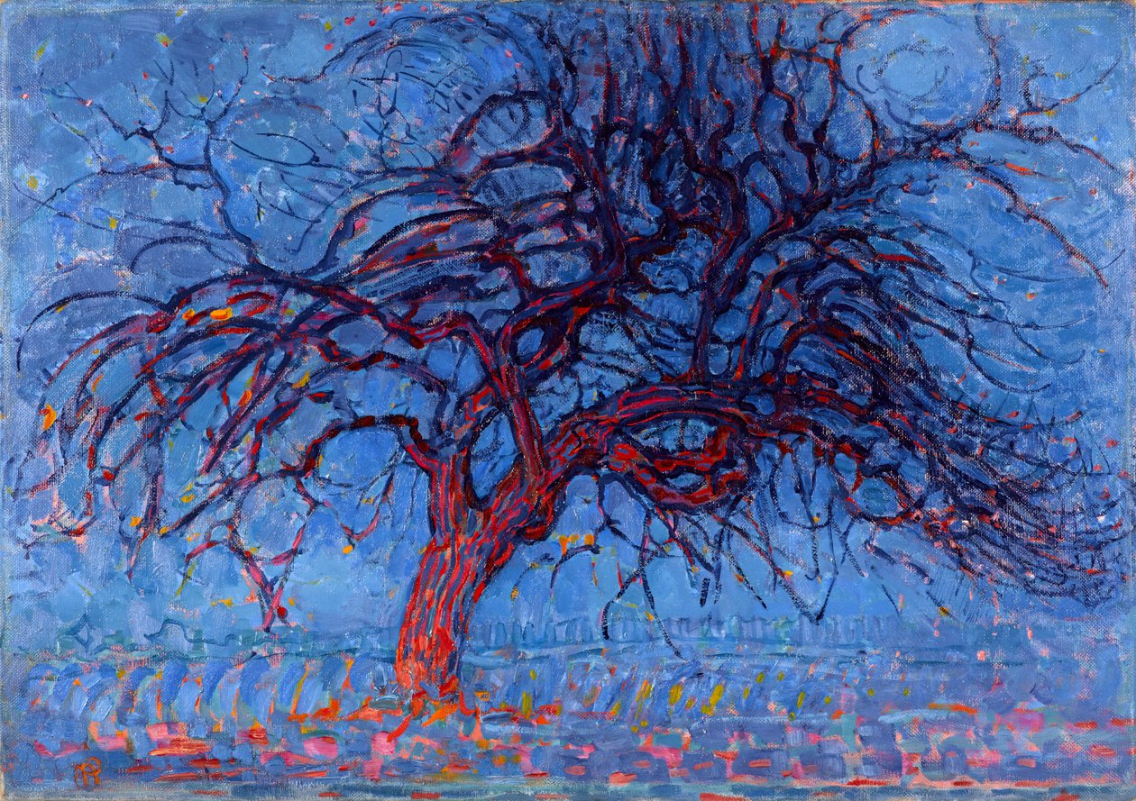 Avond (Akşam): Kızıl Ağaç, 1908-10 by Piet Mondrian