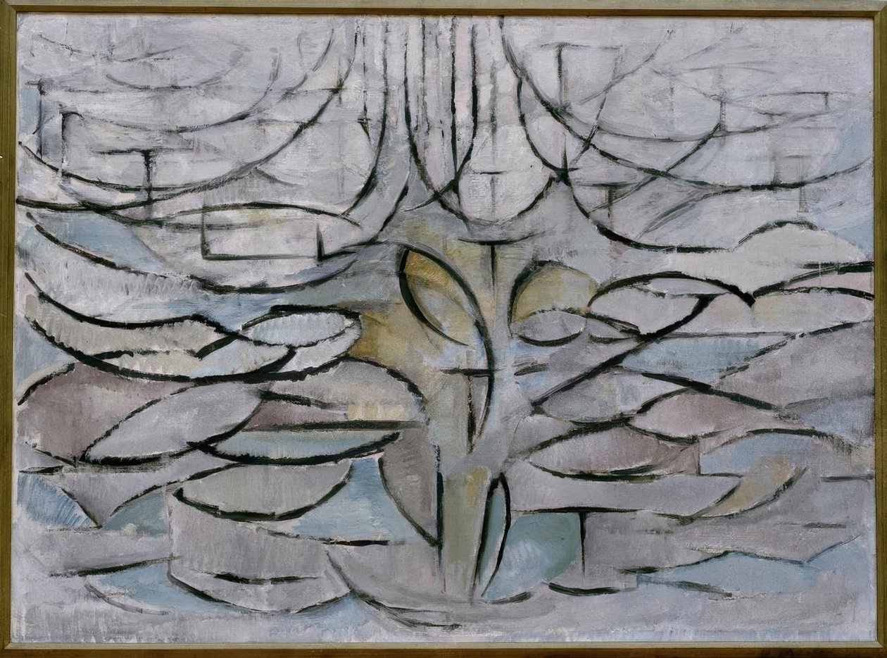 çiçek açan elma ağacı by Piet Mondrian