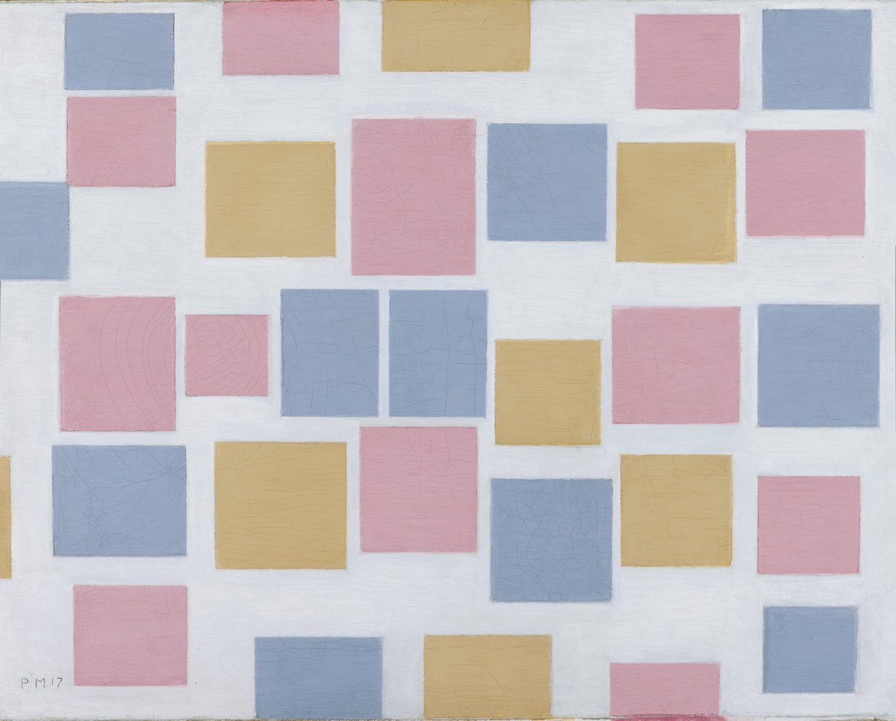 Kompozit No.3, Renk Düzlemleri 3, 1917 by Piet Mondrian
