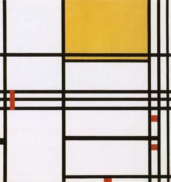 siyah ile kompozisyon by Piet Mondrian