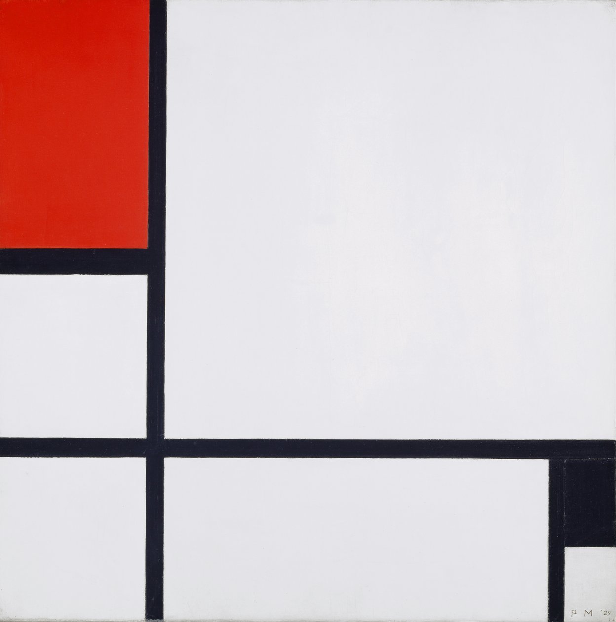 Kompozisyon No. I, Kırmızı ve Siyah, 1929 by Piet Mondrian