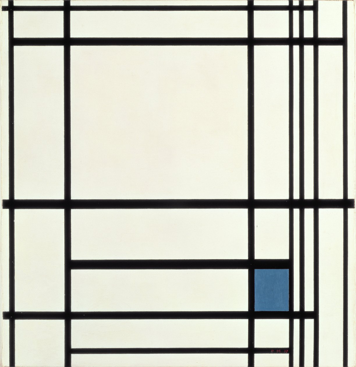 Çizgi ve Renkte Kompozisyon: III, 1937 by Piet Mondrian