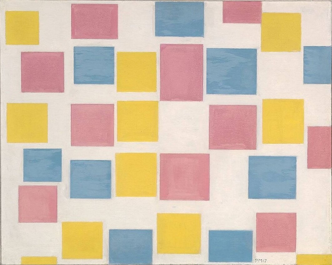 Renk Alanlarıyla Kompozisyon by Piet Mondrian