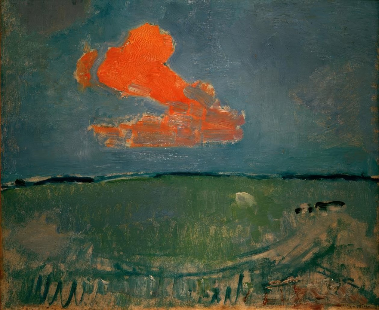 kırmızı bulut by Piet Mondrian