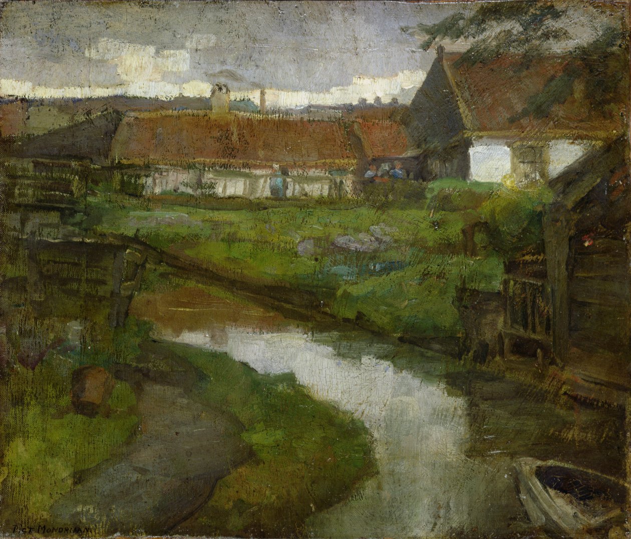 Kayık Pruvalı Çiftlik ve Sulama Hendeği, 1898-99 by Piet Mondrian