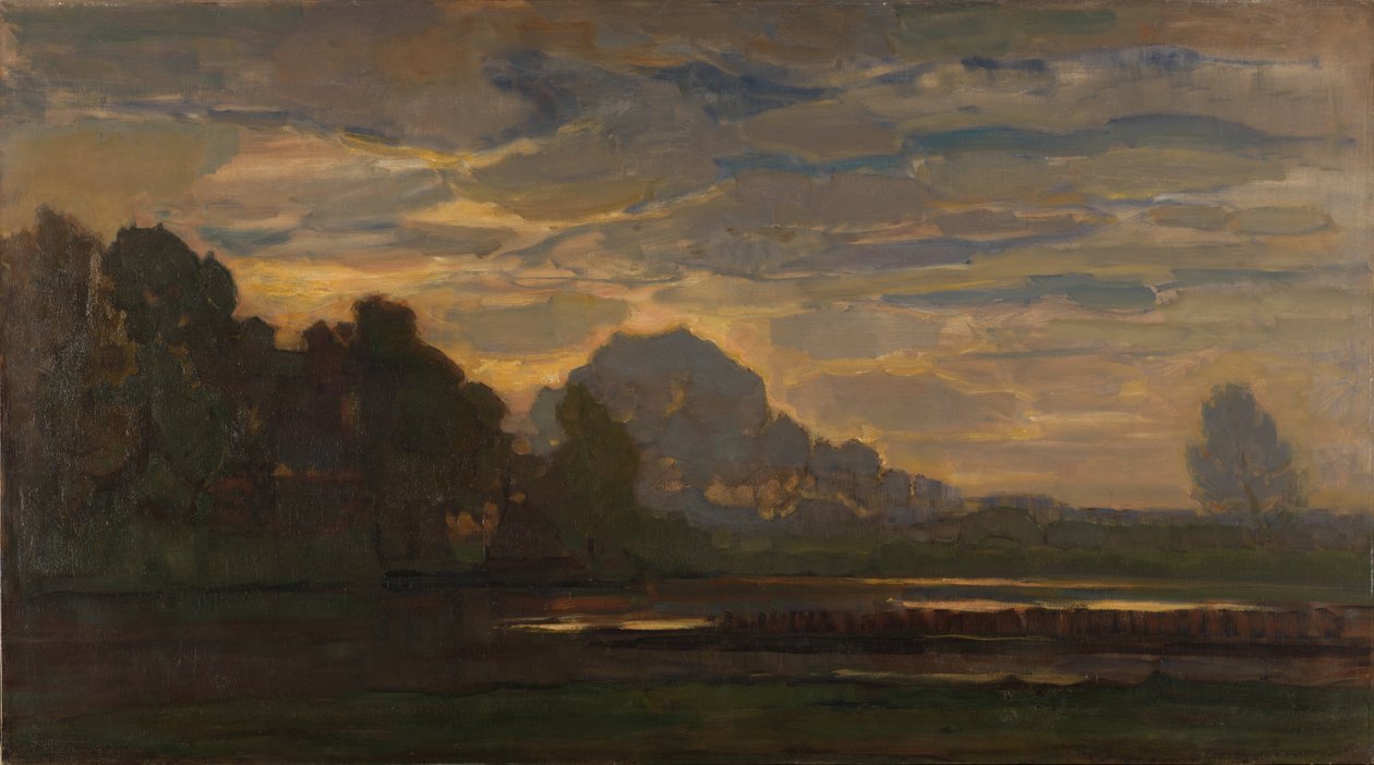 Saasveld yakınlarındaki Fen (büyük versiyon) c.1907 by Piet Mondrian