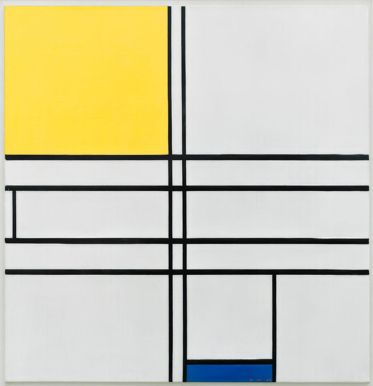 Bileşim C; Mavi ve sarı kompozisyon by Piet Mondrian