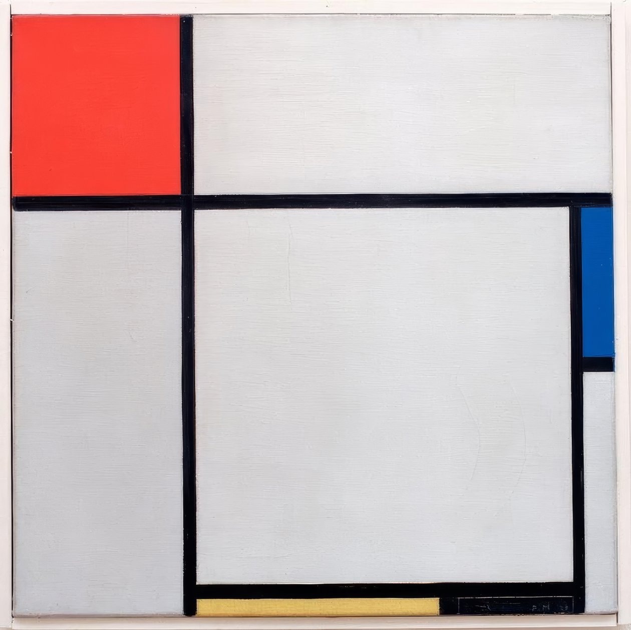 Kompozisyon; Kırmızı, mavi, sarı ve siyah ile kompozisyon by Piet Mondrian