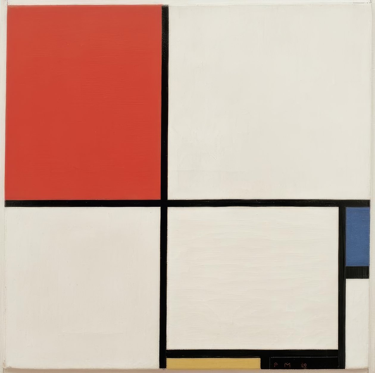 Bileşim No. III; Kırmızı, mavi, sarı ve sh ile kompozisyon by Piet Mondrian