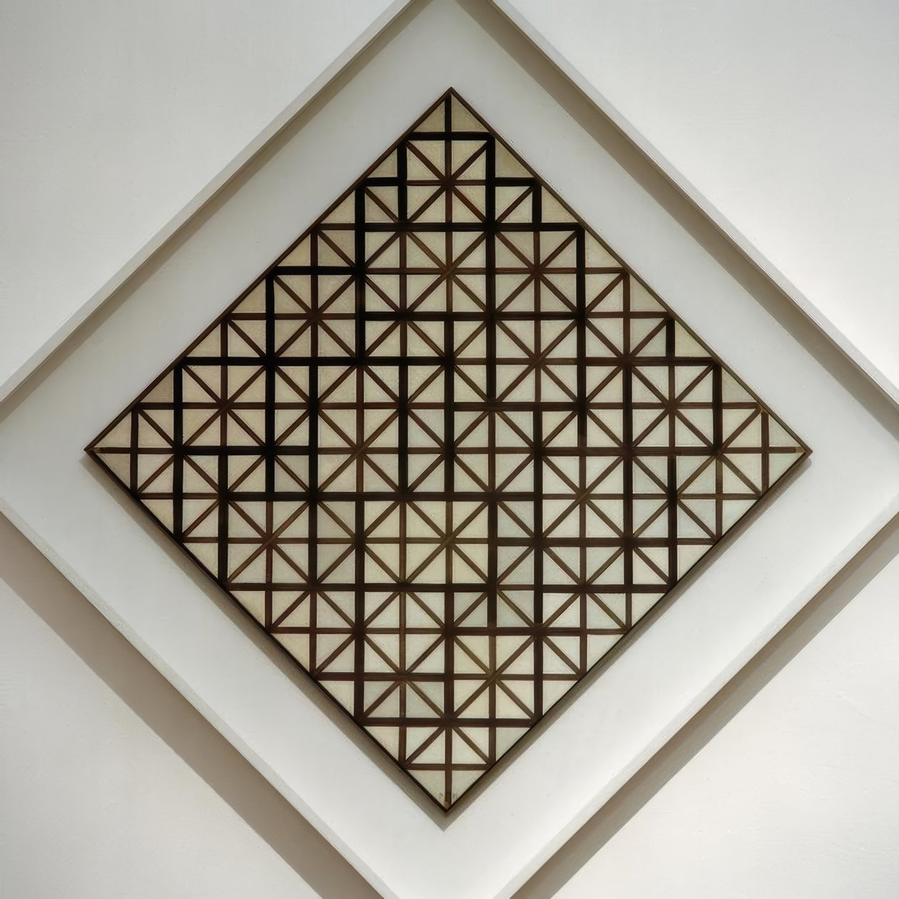 Gri çizgilerle kompozisyon; Izgara 3 ile Kompozisyon; Loz by Piet Mondrian