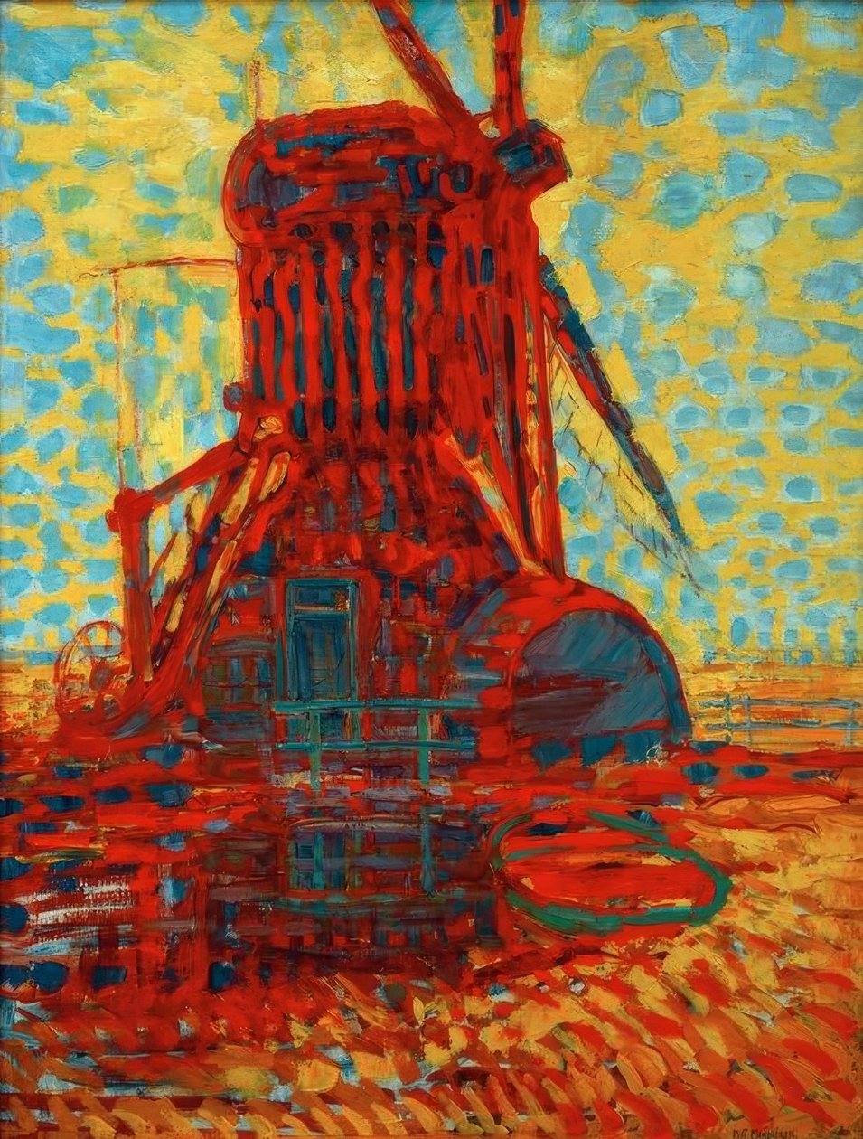 Güneş ışığında değirmen by Piet Mondrian