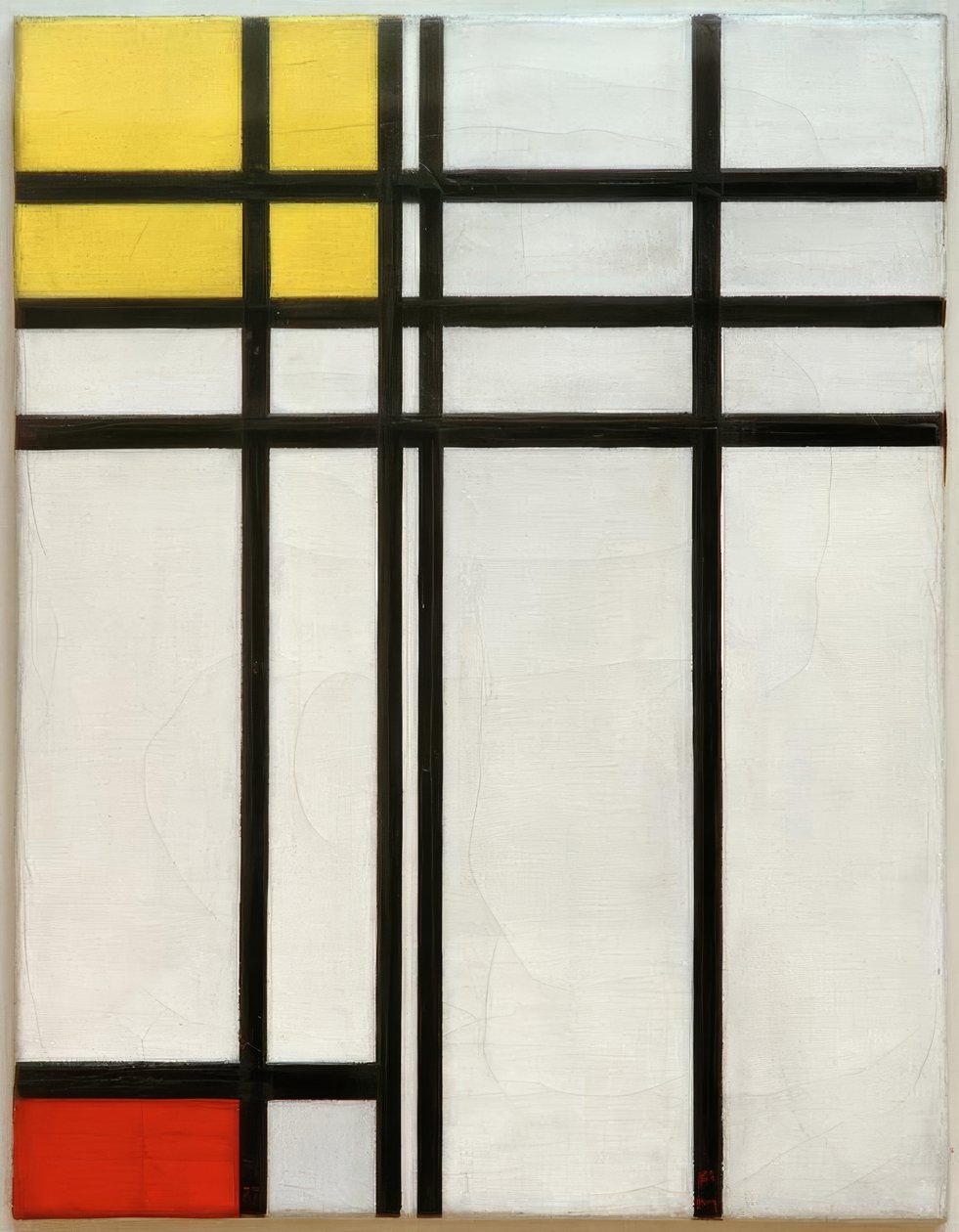 Hayır. I: Çizgilerin Karşıtlığı, Kırmızı ve Sarı by Piet Mondrian
